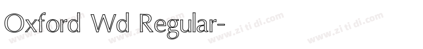 Oxford Wd Regular字体转换